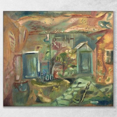 Cortile Di Purbeck Nel Primo Pomeriggio Frances Hodgkins fhd24 quadro stampa su tela