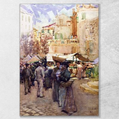 Il Mercato Di Sanremo Italia Frances Hodgkins fhd42 quadro stampa su tela