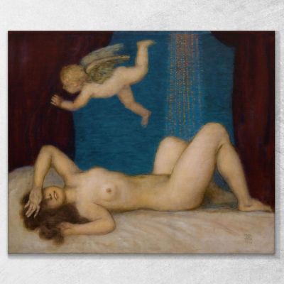 Danae E La Pioggia Dorata Franz von Stuck fvs19 quadro stampa su tela