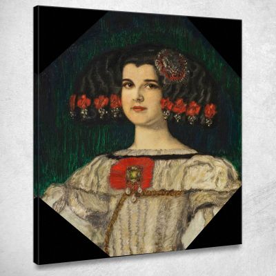 Mia Figlia Mary Con Il Costume Di Velázquez Franz von Stuck fvs57 quadro stampa su tela