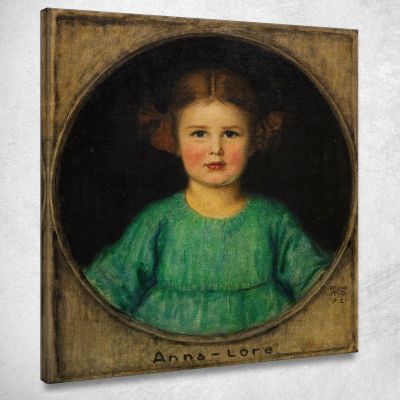 Ritratto Di Una Ragazza Anna-Lore Butzer Franz von Stuck fvs58 quadro stampa su tela