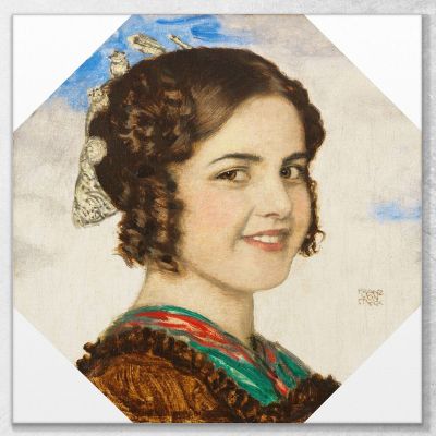 Ritratto Della Figlia Maria Franz von Stuck fvs73 quadro stampa su tela