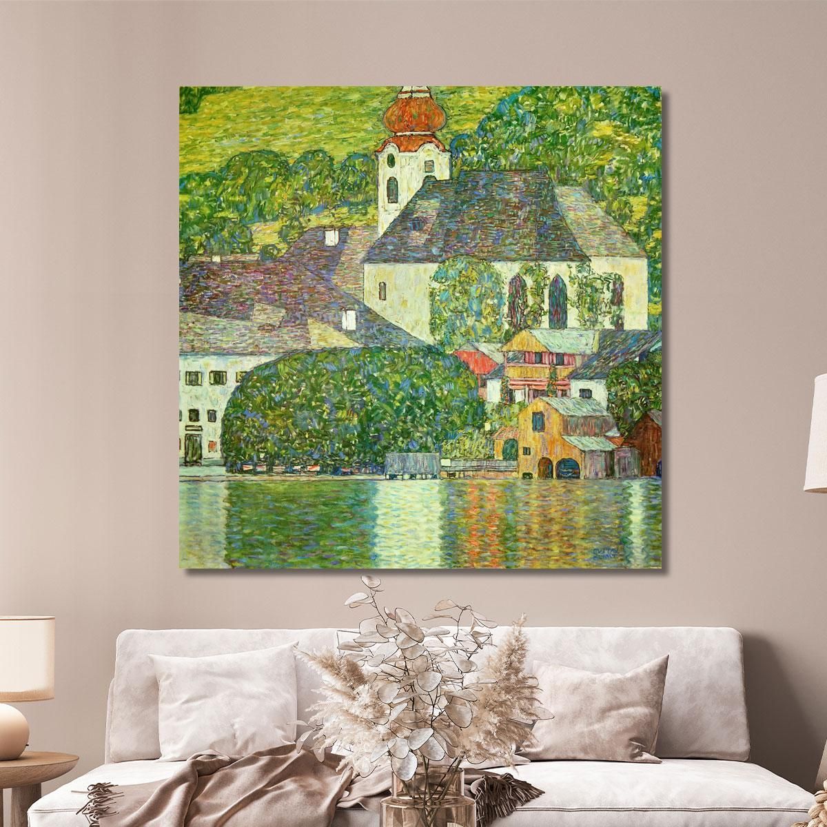 Chiesa Di Unterach Sull'Attersee Gustav Klimt kg11 quadro stampa su tela