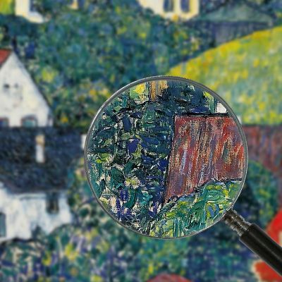 Caso Ad Unterach Sull'Attersee Gustav Klimt kg21 quadro stampa su tela