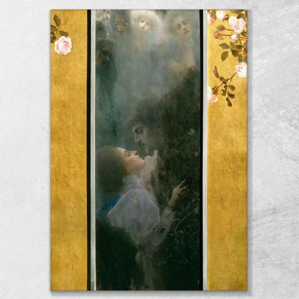 Tableau Sur Toile Gustav Klimt – Amour, Kg104, Impression D'art