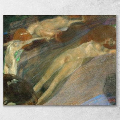 Acqua In Movimento Gustav Klimt, kg34 quadro stampa su tela