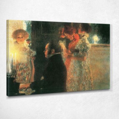 Schubert Al Pianoforte Gustav Klimt kg56 quadro stampa su tela