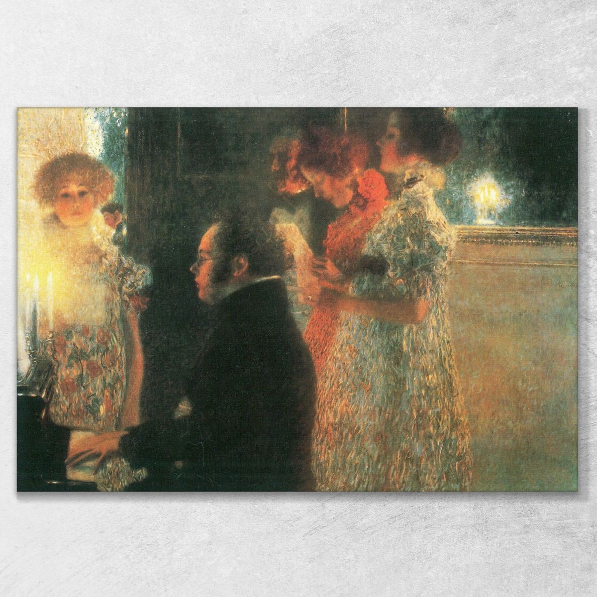 Schubert Al Pianoforte Gustav Klimt kg56 quadro stampa su tela