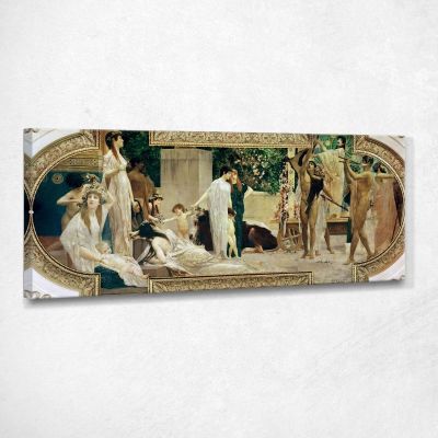 Il Teatro Greco Affresco Gustav Klimt kg62 quadro stampa su tela