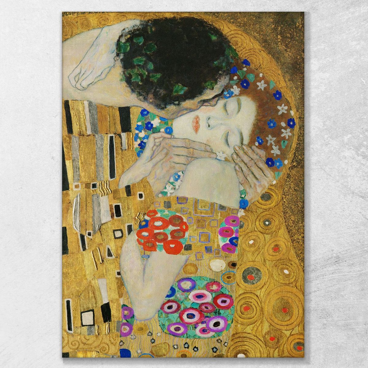 Il Bacio Frammento Gustav Klimt kg63 quadro stampa su tela