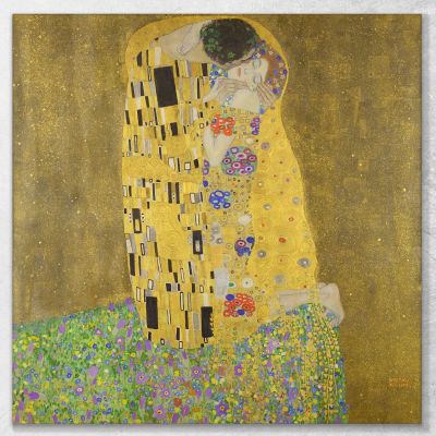 Der Kuss Gustav Klimt, kg64 drucken auf leinwand