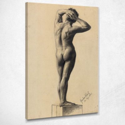 Nudo Maschile Gustav Klimt kg107 quadro stampa su tela