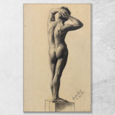 Nudo Maschile Gustav Klimt kg107 quadro stampa su tela