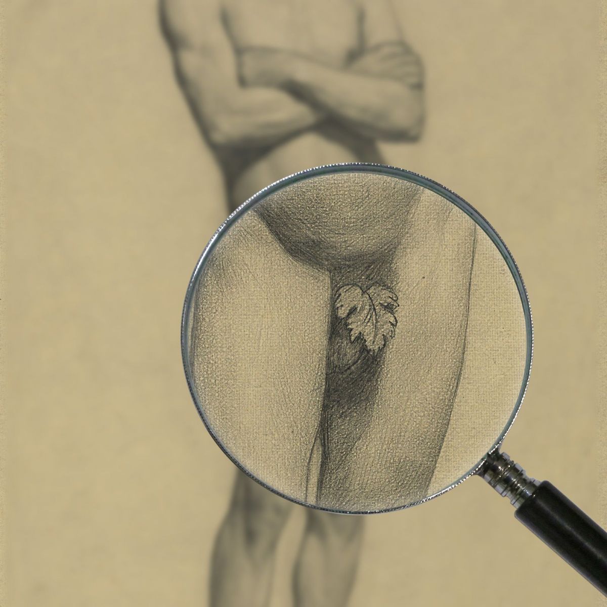 Nudo Maschile Da Accademia Con Le Braccia Incrociate Gustav Klimt kg112 quadro stampa su tela