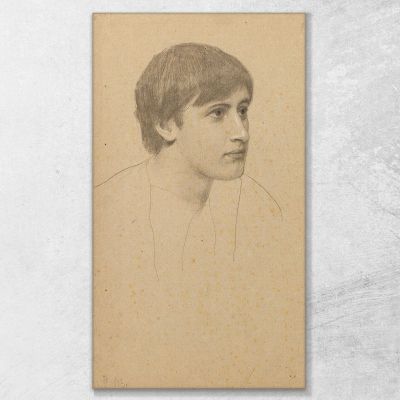 Ritratto Di Un Giovane Gustav Klimt, kg120 quadro stampa su tela