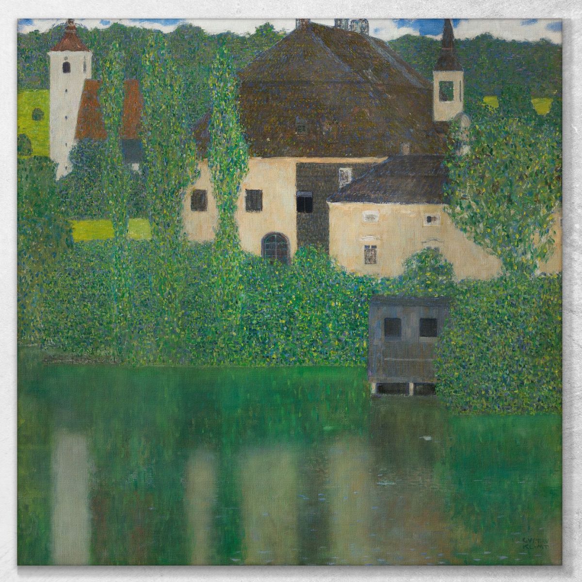 Castello Acquatico Kammer Chateau Vicino Ad Attersee I Gustav Klimt kg144 quadro stampa su tela