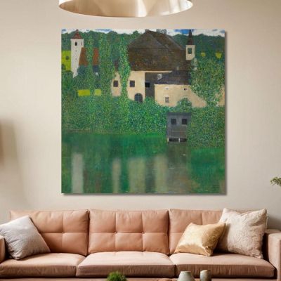 Castello Acquatico Kammer Chateau Vicino Ad Attersee I Gustav Klimt kg144 quadro stampa su tela