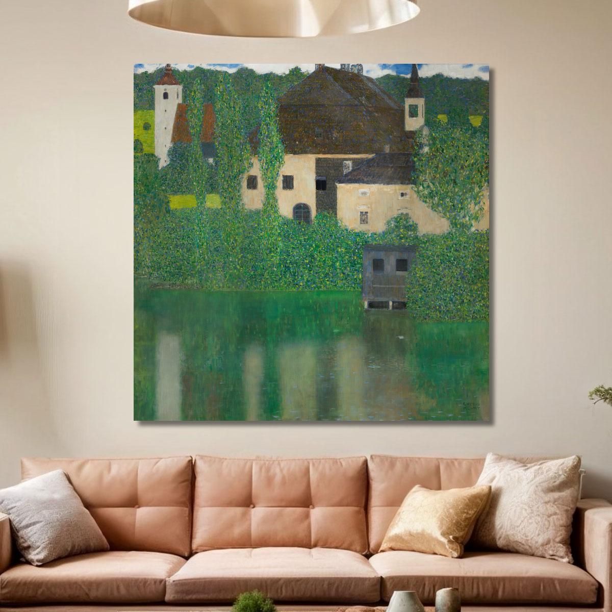 Castello Acquatico Kammer Chateau Vicino Ad Attersee I Gustav Klimt kg144 quadro stampa su tela