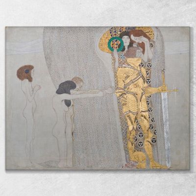 Fregio Di Beethoven Le Sofferenze Della Debole Umanità Gustav Klimt kg145 quadro stampa su tela