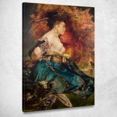 La Donna Giapponese Hans Makart hmk15 quadro stampa su tela