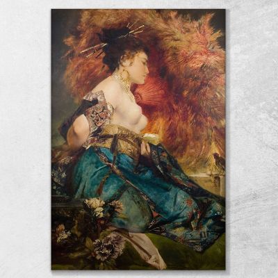 La Donna Giapponese Hans Makart hmk15 quadro stampa su tela