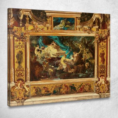 Progetto Per Il Sipario Del Teatro Cittadino Sogno Di Una Notte Di Mezza Estate Hans Makart hmk21 quadro stampa su tela