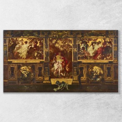 Moderne Amoretten Hans Makart hmk37 quadro stampa su tela