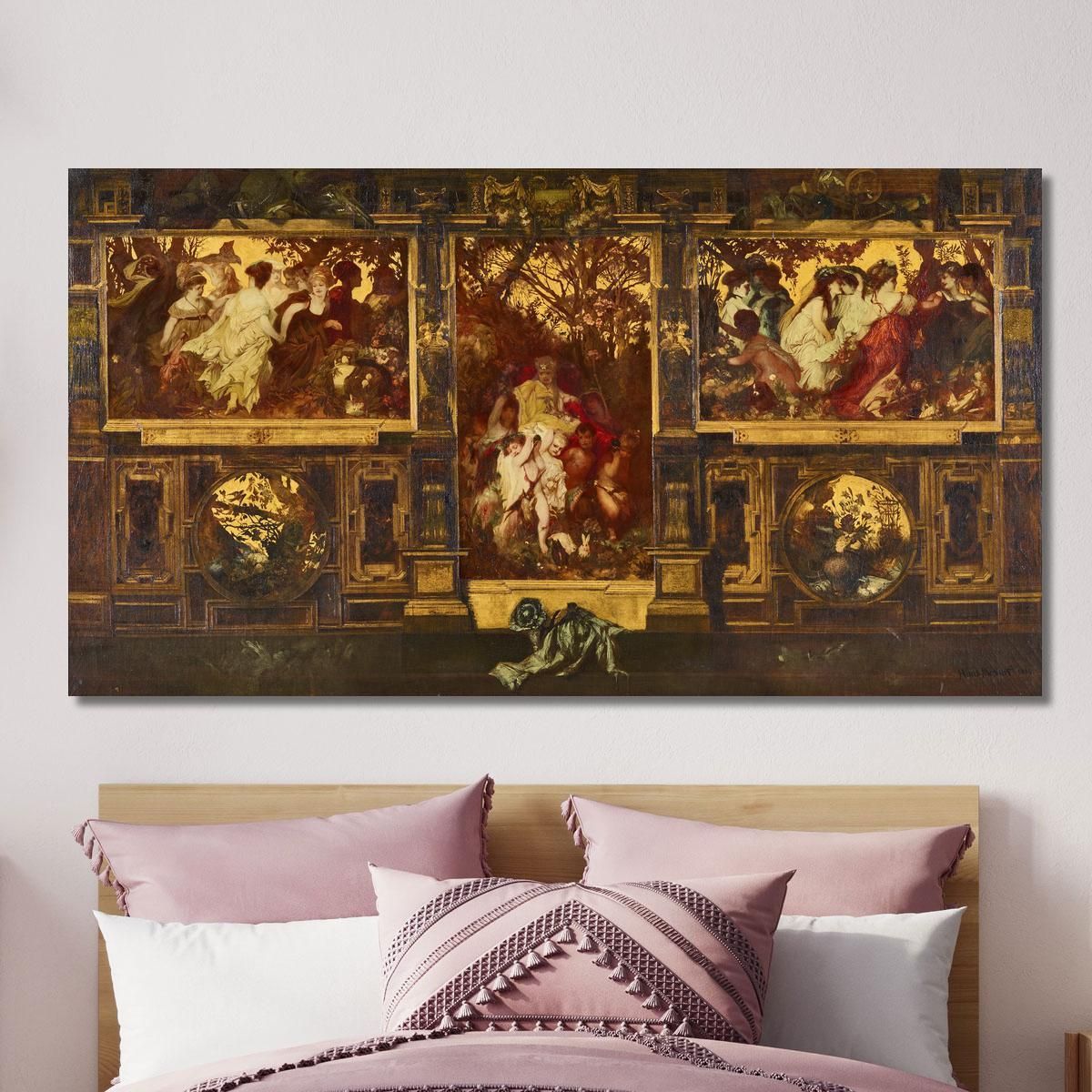 Moderne Amoretten Hans Makart hmk37 quadro stampa su tela