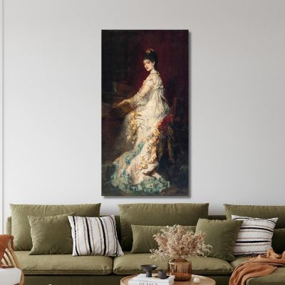 Ritratto Della Contessa Maria Von Dönhoff Hans Makart hmk49 quadro stampa su tela