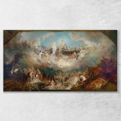 Affondamento Della Fortezza Dei Nibelunghi Nel Reno Hans Makart hmk57 quadro stampa su tela