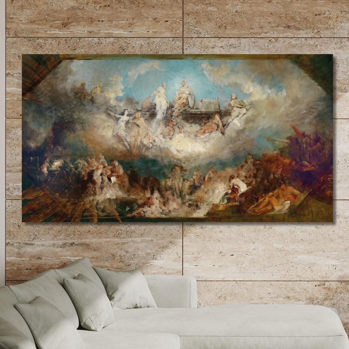 Affondamento Della Fortezza Dei Nibelunghi Nel Reno Hans Makart hmk57 quadro stampa su tela