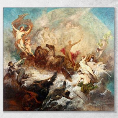 La Vittoria Della Luce Sulle Tenebre Hans Makart hmk65 quadro stampa su tela