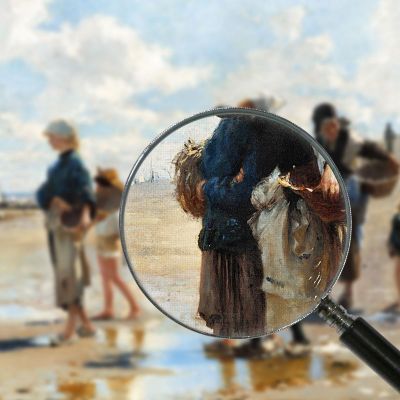 Sulla Strada Per La Pesca John Singer Sargent jss69 quadro stampa su tela