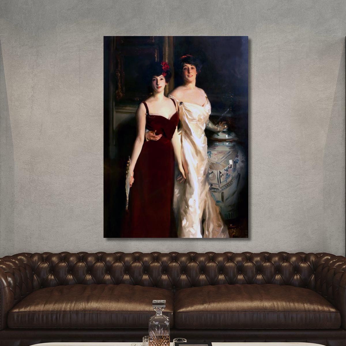 Ena E Betty Figlie Di Asher E Della Signora Wertheimer John Singer Sargent jss70 quadro stampa su tela