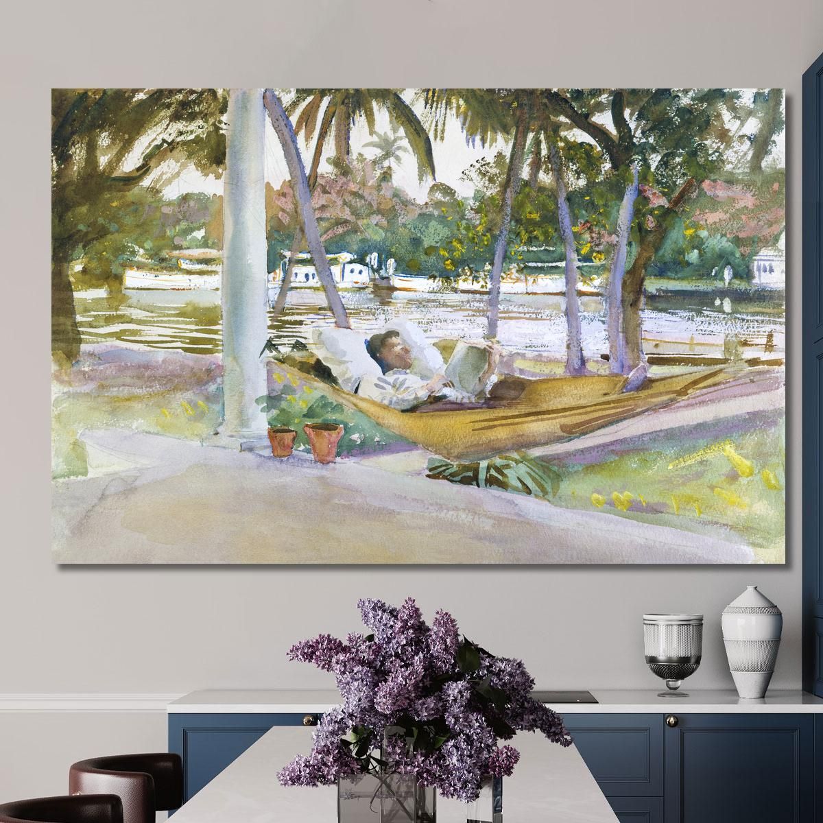 Figura In Amaca Florida John Singer Sargent jss74 quadro stampa su tela