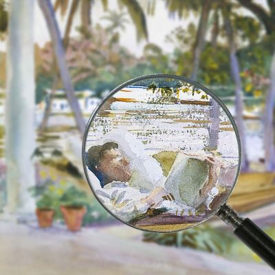 Figura In Amaca Florida John Singer Sargent jss74 quadro stampa su tela