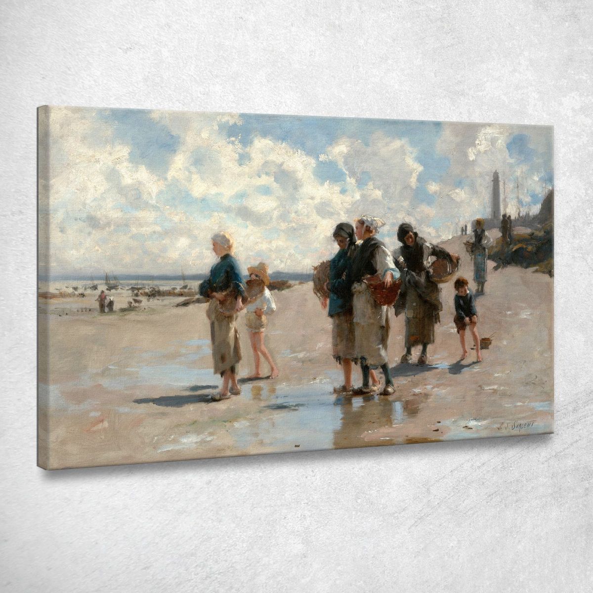Pesca Delle Ostriche A Cancale John Singer Sargent jss75 quadro stampa su tela Pesca Delle Ostriche A Cancale John Singer Sargent jss75 quadro stampa su tela