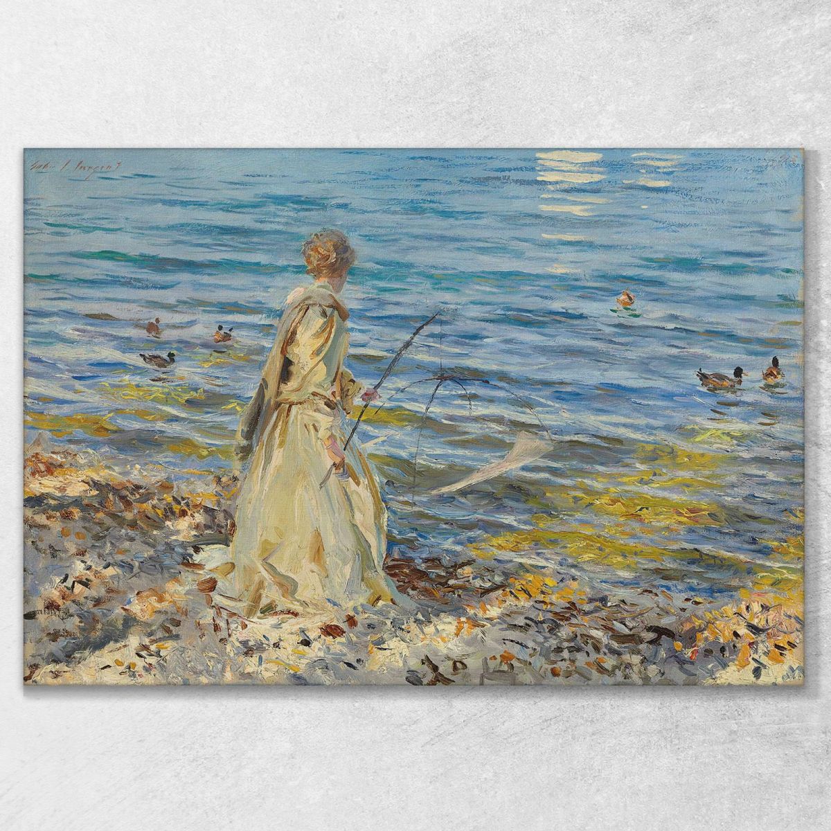 Ragazza Che Pesca John Singer Sargent jss91 quadro stampa su tela