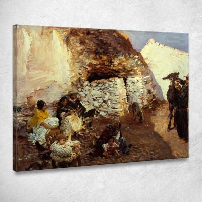Accampamento Zingaro John Singer Sargent jss101 quadro stampa su tela