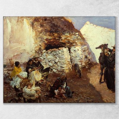 Accampamento Zingaro John Singer Sargent jss101 quadro stampa su tela