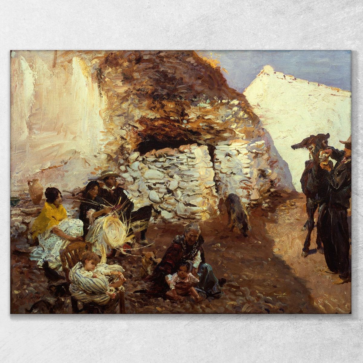 Accampamento Zingaro John Singer Sargent jss101 quadro stampa su tela
