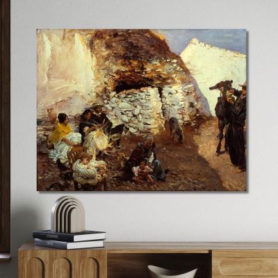 Accampamento Zingaro John Singer Sargent jss101 quadro stampa su tela