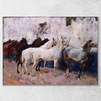 Chevaux À Palma John Singer Sargent, jss108 tableau impression sur toile