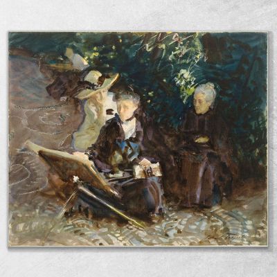 Im Generalife John Singer Sargent, jss113 drucken auf leinwand