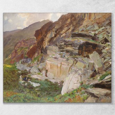 Nella Valle Del Sempione John Singer Sargent, jss115 quadro stampa su tela