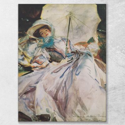 Dame Au Parasol John Singer Sargent, jss126 tableau impression sur toile