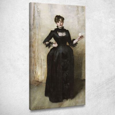 Dama Con La Rosa John Singer Sargent jss127 quadro stampa su tela