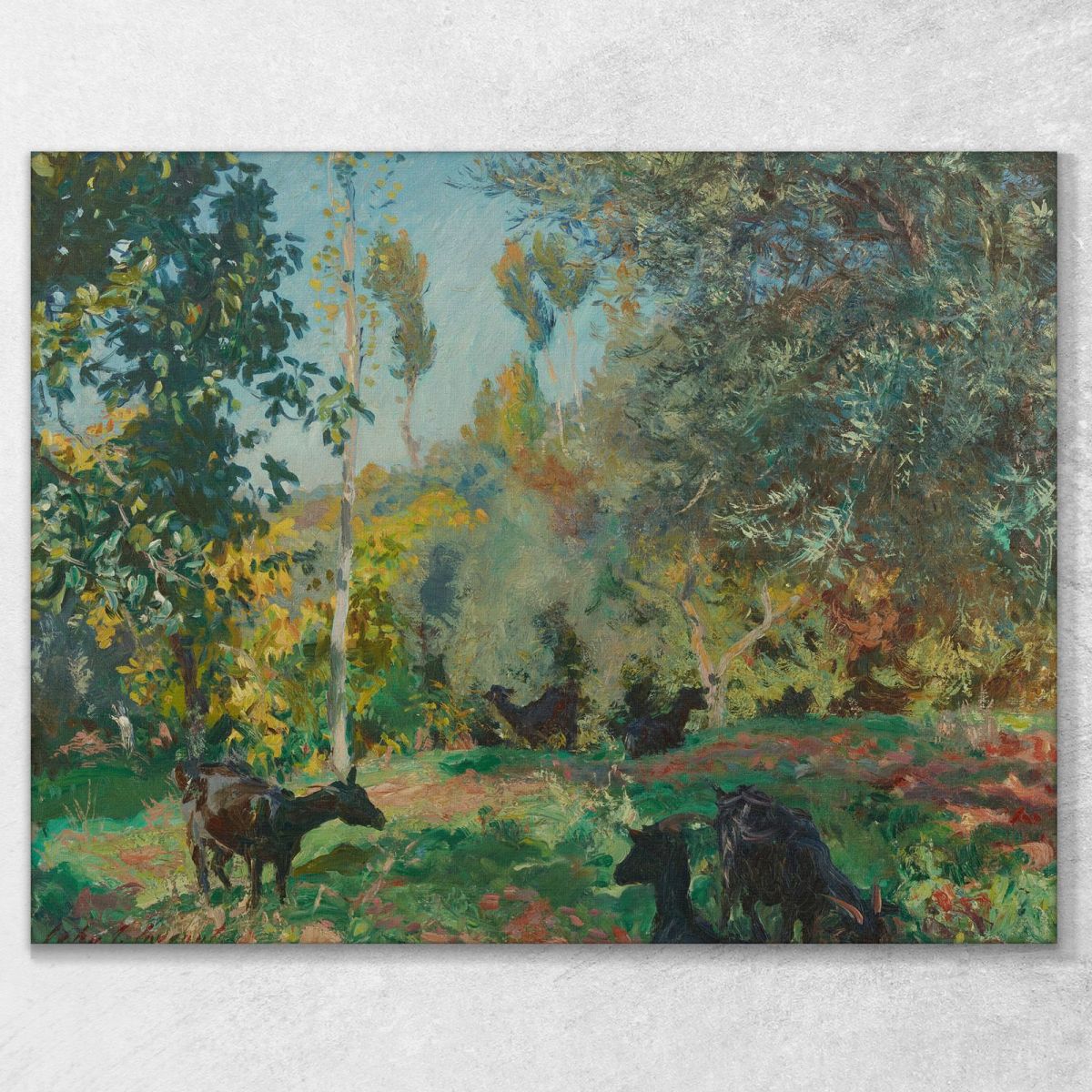 Paesaggio Con Capre John Singer Sargent jss131 quadro stampa su tela