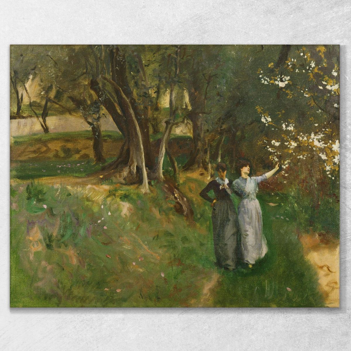 Paesaggio Con Donne In Primo Piano John Singer Sargent jss134 quadro stampa su tela