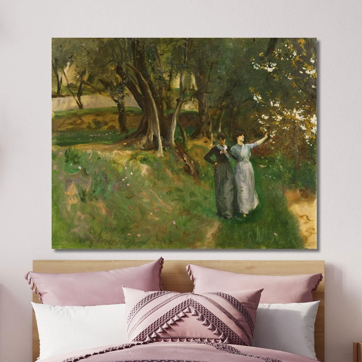 Paesaggio Con Donne In Primo Piano John Singer Sargent jss134 quadro stampa su tela